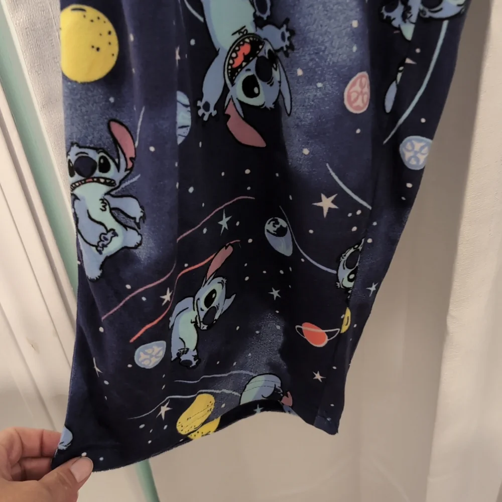 Disney Lilo & Stitch Women's 3X Velour‎ Super Soft Space Pajama Pants Pockets